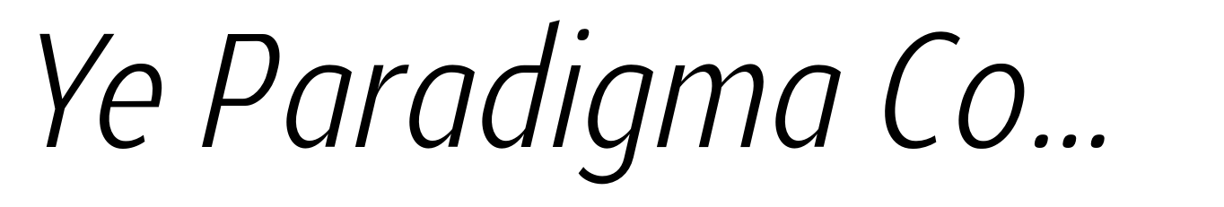 Ye Paradigma Condensed Regular Italic